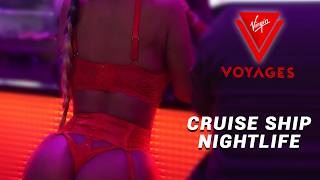 Scarlet Night Virgin Voyages | Party on the cruise ship Virgin Voyages