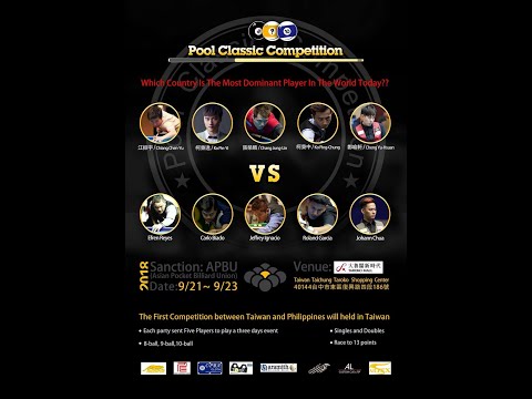 2018 Pool Classic Competition Game 9 Ko Pin Yi, Ko Pin Chung vs Efren Reyes, Jeffrey Ignacio