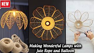 Jüt ip ve Balondan Avize Yapımı-Lamba Yapımı - Kendi Tutkalını Kendin Yap! #avizeyapımı #pendantlamp