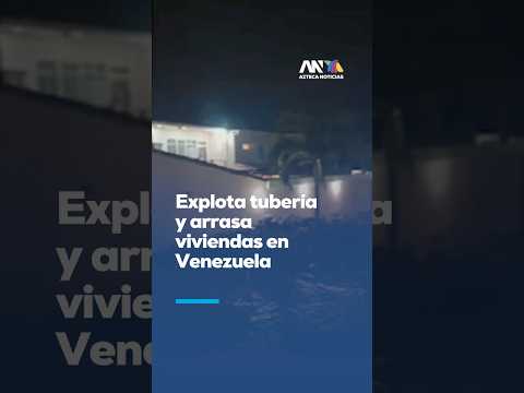 Tubería colapsó y desató una inundación masiva: 20 casas y 18 vehículos afectados en Venezuela