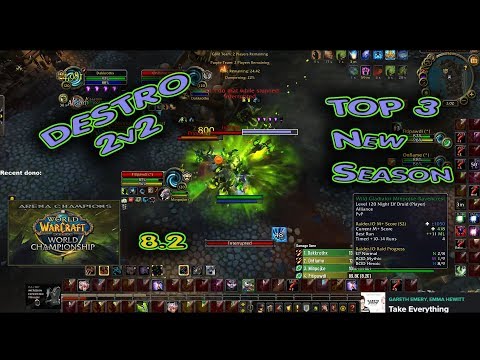 DESTRO Warlock ARENA BfA 8.2 - Highest Lock 2v2 Ladder
