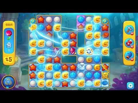 Fishdom 6884 Level - 17 moves - NO BooSTERS