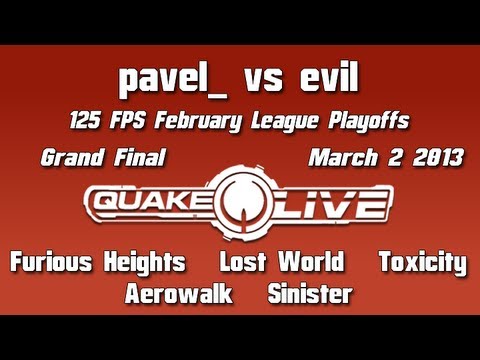pavel_ vs evil - 125 FPS February League Playoffs Grand Final [Mar 2 2013] (Quake Live Shoutcast)