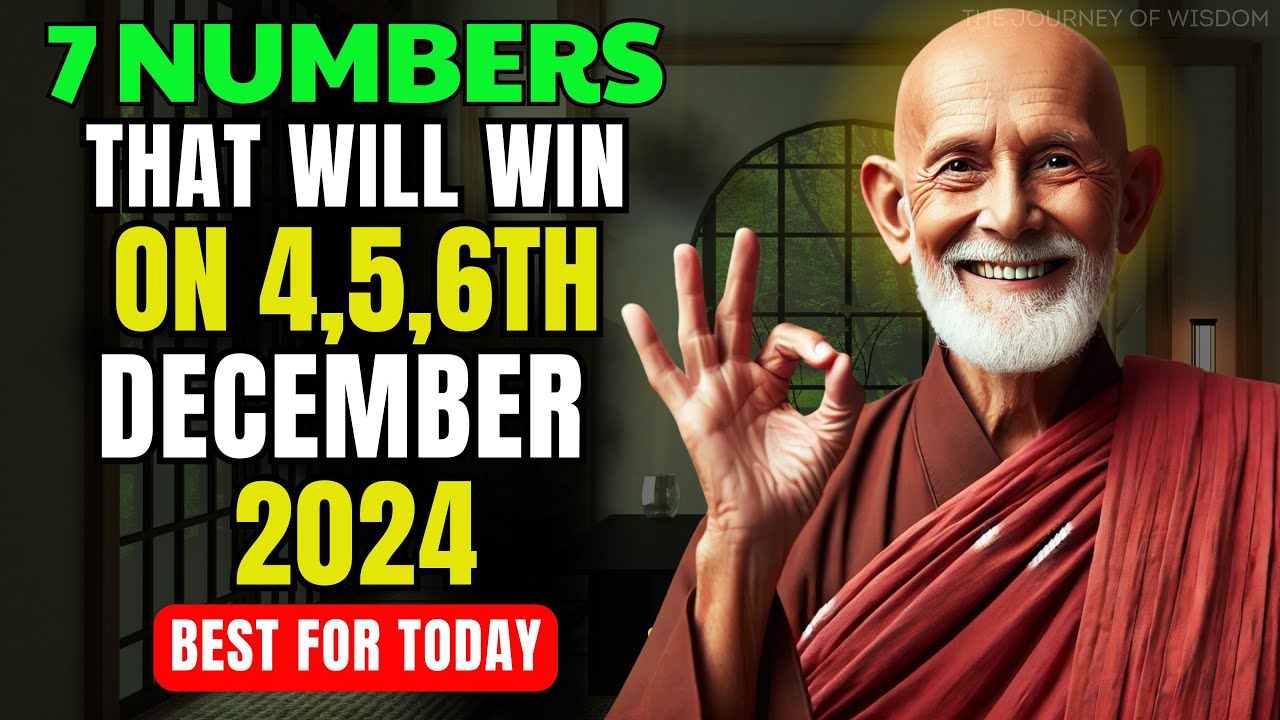 Lucky Numbers: 7 NUMBERS MOST LIKELY TO APPEAR ON 23,24,25TH NOVEMBER 2024 | Buddhist Teachings