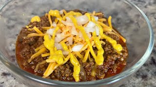 Texas Beef Chili Recipe (No Beans)