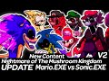 Sonic Exe Vs Mario Exe Nightmare Of The Mushroom Kingdom V2 Update Friday Night Funkin