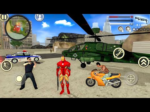 Iron Rope Hero: Vice Town Military Base - Android Gameplay