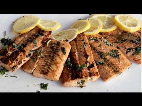 Grilled Salmon Recipe on a Kamado Style Ceramic Charcoal Grill