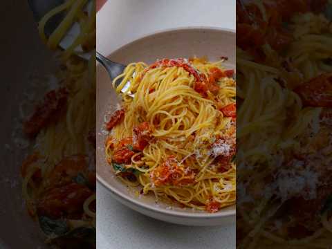 Sun-Dried Tomatoes Capellini #food #asmr #italianfood #asmrfood