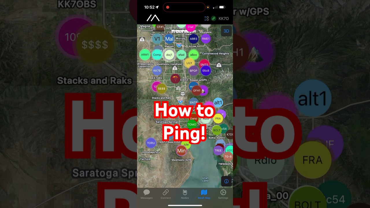 How to ping a node in a Meshtastic network. #meshtastic #ping #connect #test #link