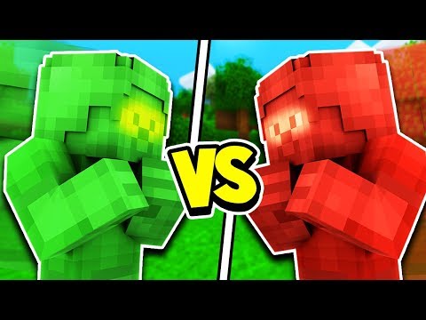 GREEN STEVE vs RED STEVE!! - Minecraft