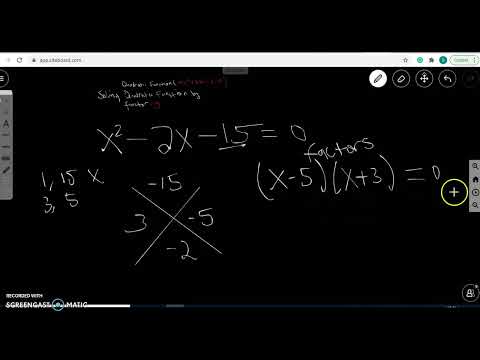 How to convert a standard/general quadratic form to factored form when a=1: Lesson 1