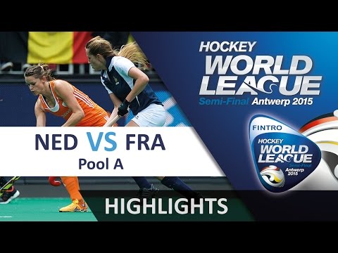 Netherlands v France Match Highlights - Antwerp Women's HWL (2015)