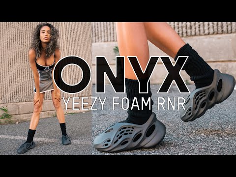 FINALLY! BUT IS IT ACTUALLY BLACK?  Yeezy Foam RNNR Onyx On Foot Review and How to Style