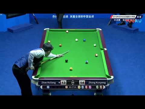 Zhao Ruliang VS Zhang Kunpeng - P3 - SF - World Chinese Pool Masters Tour 2018-2019 Stop 4 Xiushui