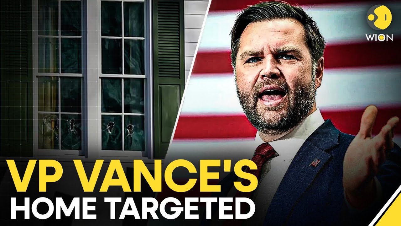 JD Vance Home ATTACKED LIVE: Windows Smashed, Suspect Arrested, US VP’s Ohio Home Hit | WION