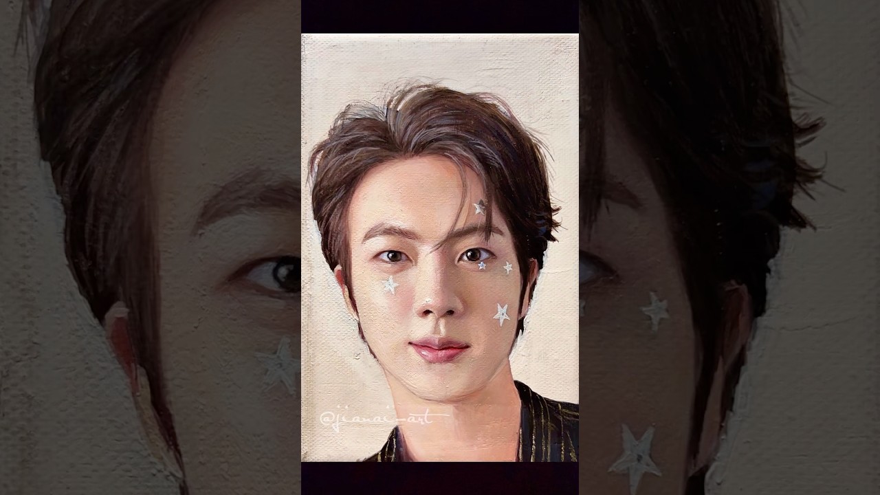 Heart First,Stars After#bts #jin #oilpainting #art