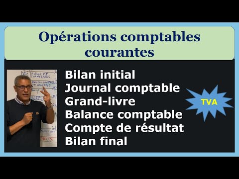 OPÉRATIONS COMPTABLES À MAÎTRISER :  Bilan, Journal, Grand-livre, Balance, Compte de résultat & TVA