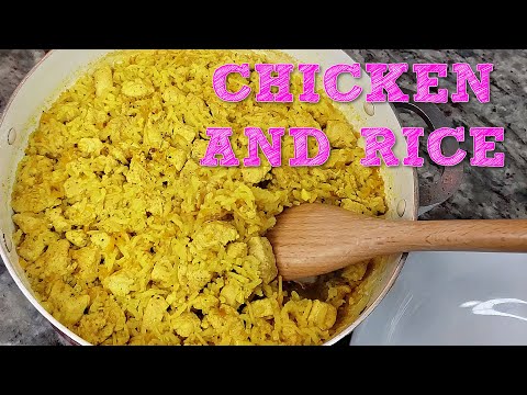 CHICKEN AND RICE | Yellow Rice and Chicken Recipe | BLACK BEANS Recipe