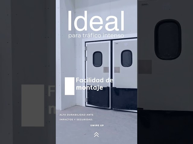 Vídeo relacionado con Puerta Batiente 2 Hojas Puerta Abatible De Madera Cierre Automático Puertas Vaiven Para Interiores Entrada Cocina Salón Oficina W61-160cm Personalizable