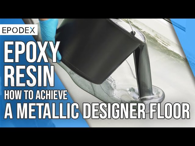 Metallic Solid Epoxy Flooring Kit - PLATINUM SILVER & AZURE BLUE