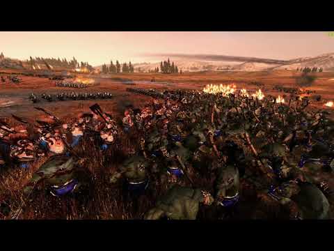 Dwarfs VS Greenskins(Savage Orcs) _ Campaign Battle in Total War WARHAMMER II
