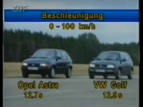 ZDF Autotest 90er Jahre: Opel Astra vs. VW Golf