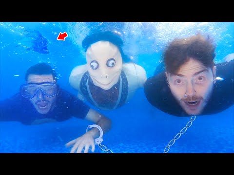 UNDERWATER CHALLENGE in the GIANT XXL POOL against XOXO until 3 AM