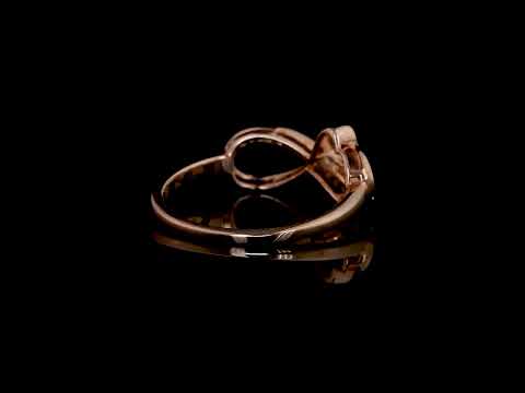 18KT Dual Tone Infinity Heart Diamond Ring for Women - Designer Love Ring
