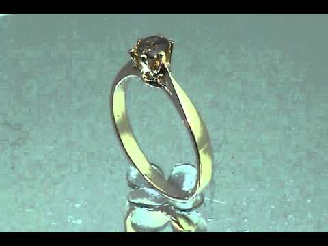 Pierścionek Zaręczynowy z 0.44ct Brązowym Brylantem