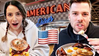 🇬🇧 Brits Try ALL AMERICAN Breakfast at an American Diner 🇺🇸 | NORTH CAROLINA Series!