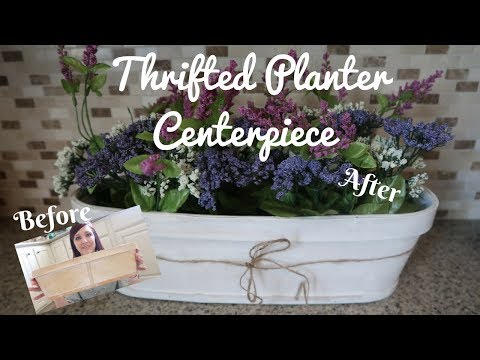 THRIFTED PLANTER CENTERPIECE |THRIFT STORE DIY DECOR | THRIFTY FINDS