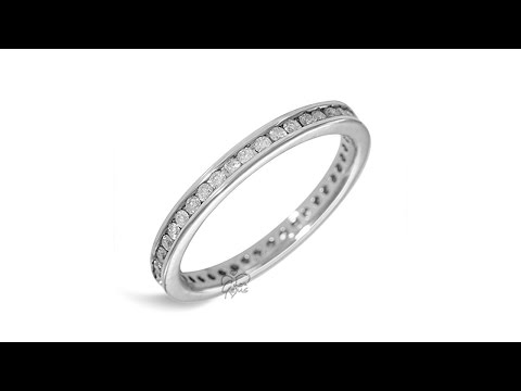 9ct Gold 0.50ct Diamond Full Eternity Ring WITH GEM CARD - Hatton Jewellers London