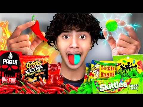 Eating the World’s SPICIEST vs SOUREST Food - Challenge
