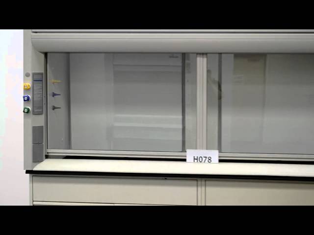 8′ Labconco Protector Chemical Fume Hood with Chemical Storage Base Cabinets (H078)