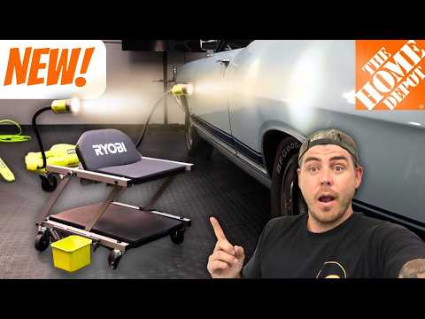 NEW RYOBI ONE+ 18V Cordless Automotive Garage Creeper Seat WITH LIGHTS
