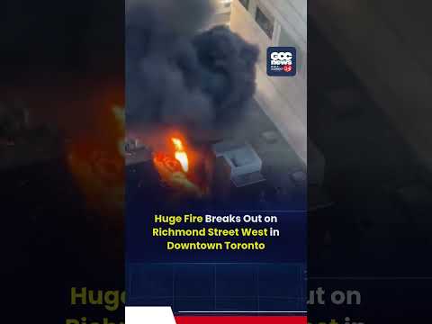 Huge Fire on Richmond Street West Downtown Toronto | Explosions and Thick Smoke
