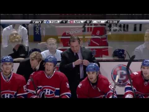 Colton Orr (1st as a Leaf) Goal - Maple Leafs 1 at Canadiens 0 - Dec 1st 2009 (HD)