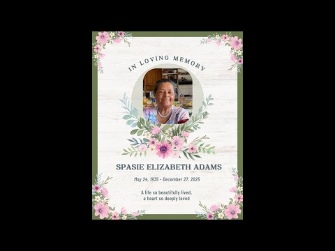 Spasie Elizabeth Adams Funeral Service 02/01/26