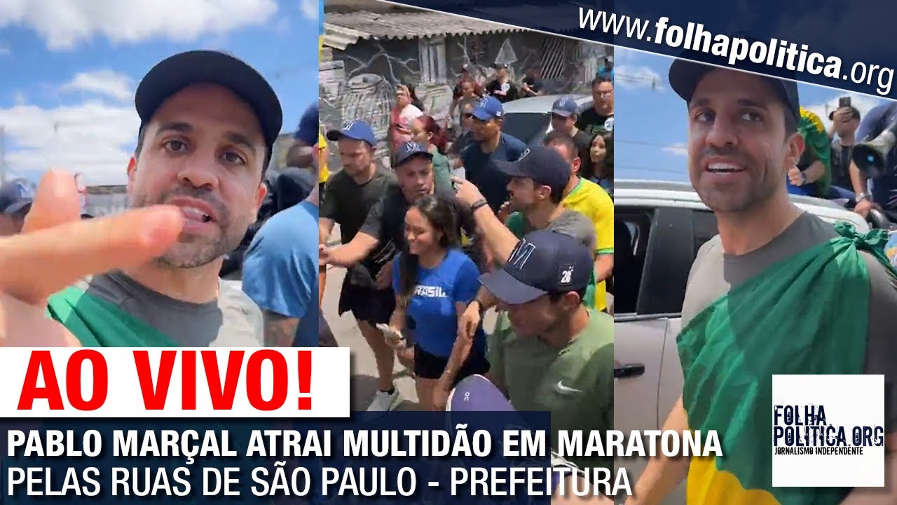 AO VIVO: PABLO MARÇAL ATRAI MULTIDÃO EM MARATONA PELAS RUAS DE SÃO PAULO - PREFEITURA
