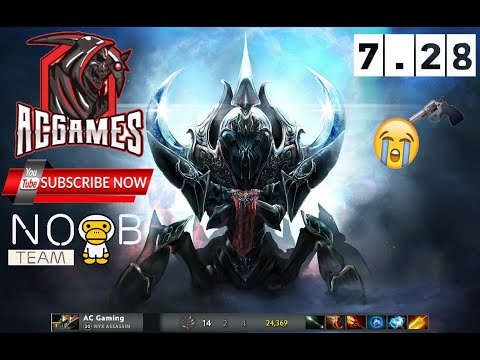 Nyx Assassin deleted Monkey MID + Noob Team! Dota 2 7.28a