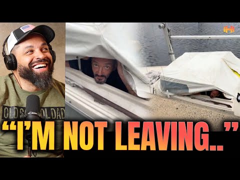 Despite Hurricane Tiktoker Refuses to Leave His Boat Home in Tampa Then This Happens 🤯