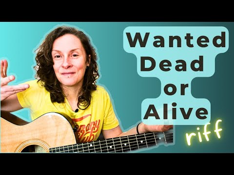 Learn WANTED DEAD OR ALIVE by Bon Jovi (intro riff)