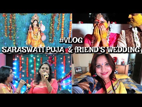 Amazing Saraswati Puja Celebration | Attending Our Friend's South Indian Wedding First Time Ever