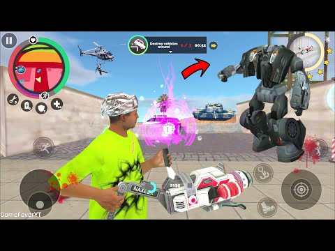 Vegas Crime Simulator 2 - (Vegas Hero Destroy Army Helicopter and Dual Military Tank) - Gameplay HD