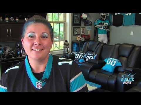 Carolina fans show off ultimate Panthers den