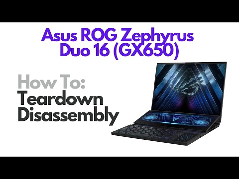 Teardown Disassembly Upgrade Options - Asus ROG Zephyrus Duo 16 GX650 (2023) Laptop Computer