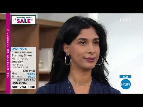 Bianca Milano Sterling Silver Hammered Hoop Earrings