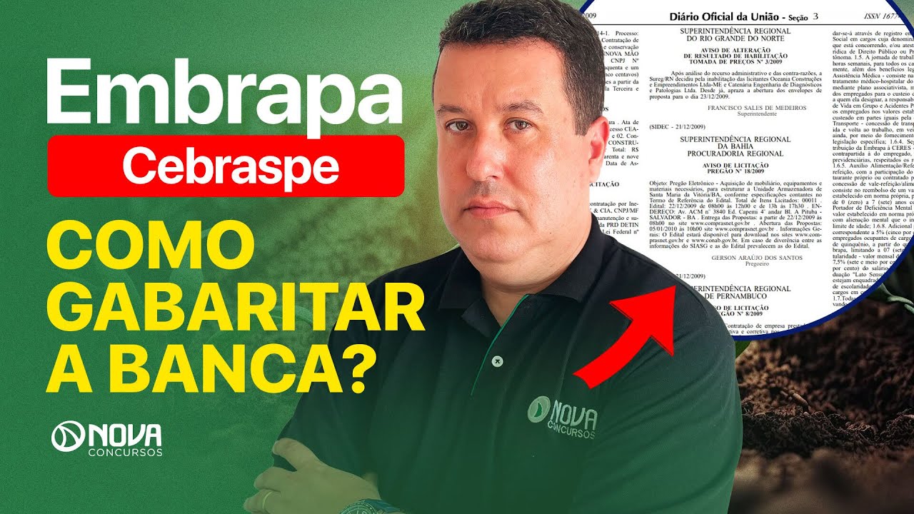 CONCURSO EMBRAPA 2024: COMO SE PREPARAR PARA A BANCA CEBRASPE