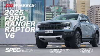 2025 Ford Ranger Raptor V6 Spec Guide | Zigwheels.Ph